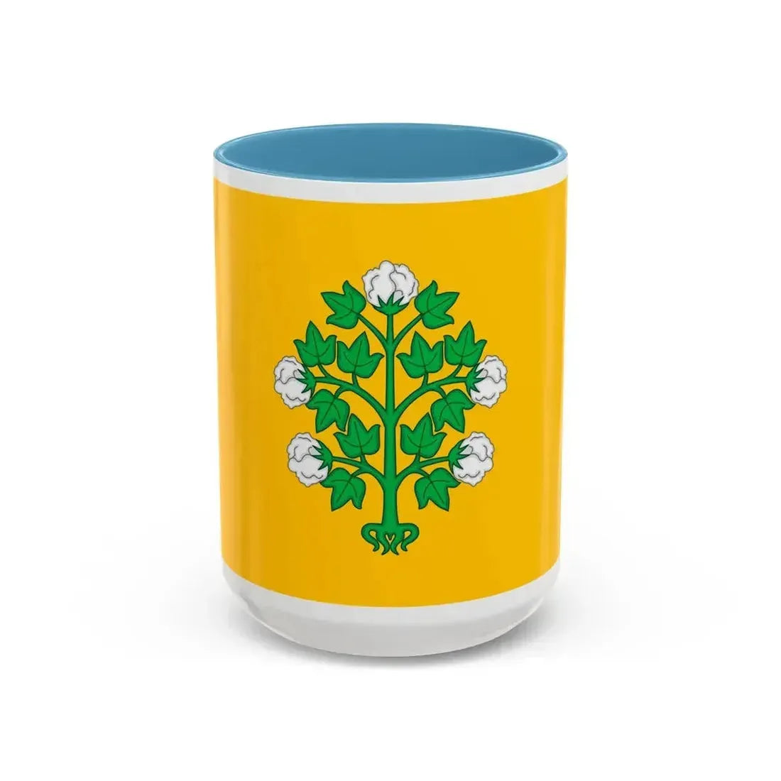 Flag of Cospicua Bormla Malta - Accent Coffee Mug 15oz Light Blue - Go Mug Yourself