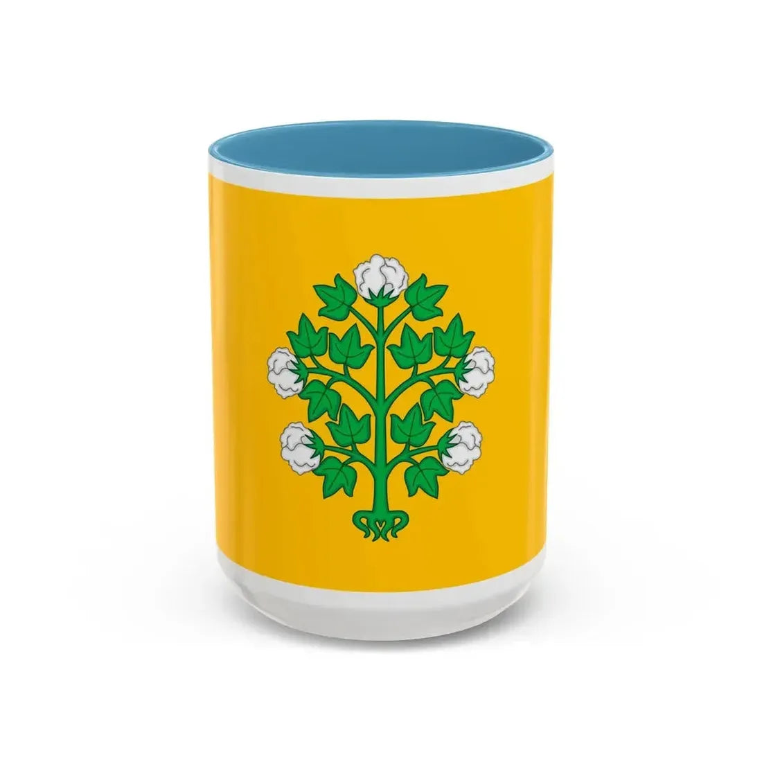 Flag of Cospicua Bormla Malta - Accent Coffee Mug 15oz Light Blue - Go Mug Yourself