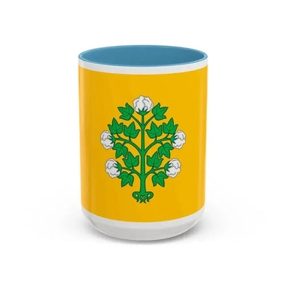 Flag of Cospicua Bormla Malta - Accent Coffee Mug 15oz Light Blue - Go Mug Yourself