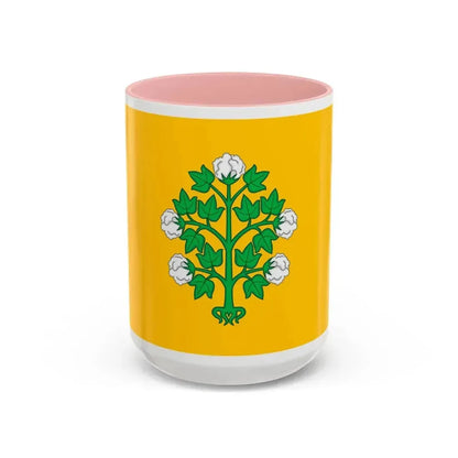 Flag of Cospicua Bormla Malta - Accent Coffee Mug 15oz Pink - Go Mug Yourself