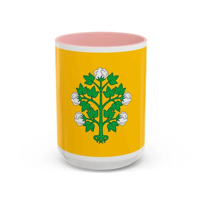 Flag of Cospicua Bormla Malta - Accent Coffee Mug 15oz Pink - Go Mug Yourself