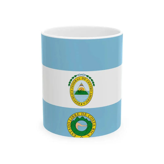 Flag of Costa Rica 1824-1840 (Costa Rica) White Coffee Mug 11oz - Go Mug Yourself