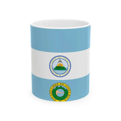 Flag of Costa Rica 1824 (Costa Rica) White Coffee Mug 11oz - Go Mug Yourself