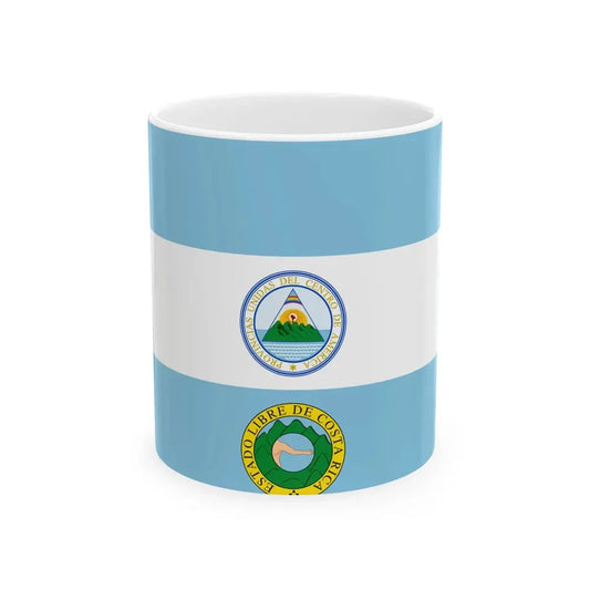 Flag of Costa Rica 1824 (Costa Rica) White Coffee Mug 11oz - Go Mug Yourself