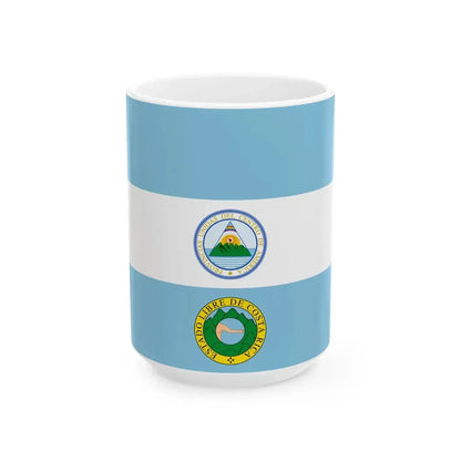 Flag of Costa Rica 1824 (Costa Rica) White Coffee Mug 15oz - Go Mug Yourself