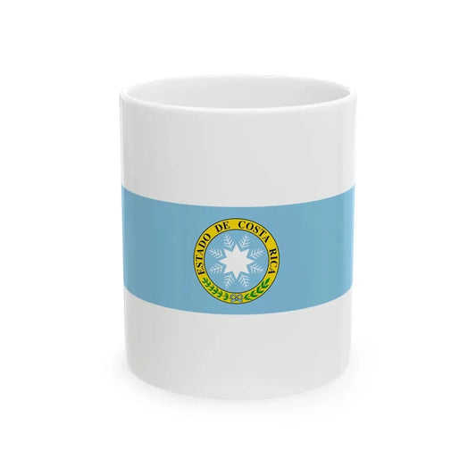 Flag of Costa Rica 1840-1842 (Costa Rica) White Coffee Mug 11oz - Go Mug Yourself