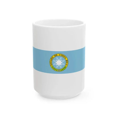 Flag of Costa Rica 1840-1842 (Costa Rica) White Coffee Mug 15oz - Go Mug Yourself