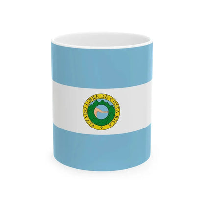 Flag of Costa Rica 1842-1848 (Costa Rica) White Coffee Mug 11oz - Go Mug Yourself