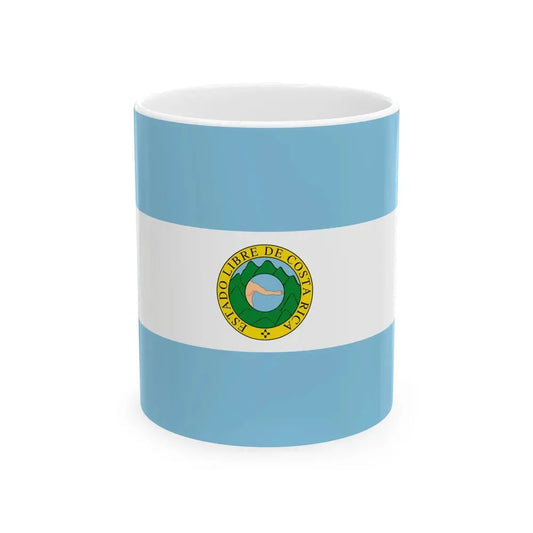 Flag of Costa Rica 1842-1848 (Costa Rica) White Coffee Mug 11oz - Go Mug Yourself