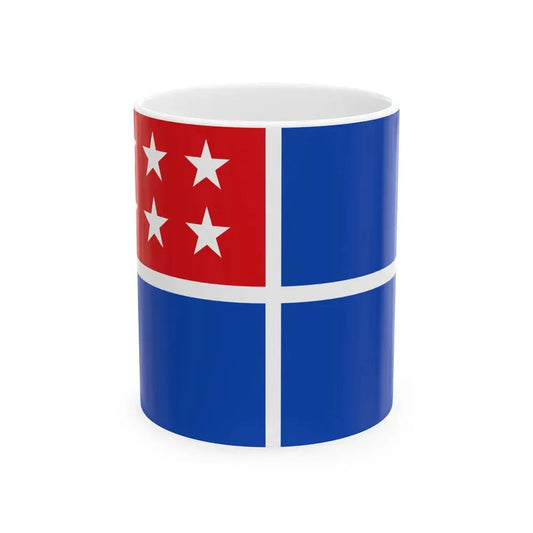 Flag of Costa Rica 1845 proposal (Costa Rica) White Coffee Mug 11oz - Go Mug Yourself
