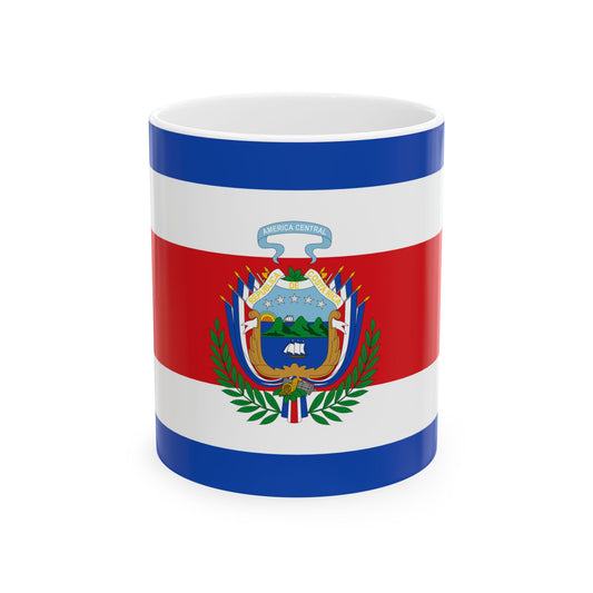 Flag of Costa Rica 1848-1906 (Costa Rica) White Coffee Mug-11oz-Go Mug Yourself
