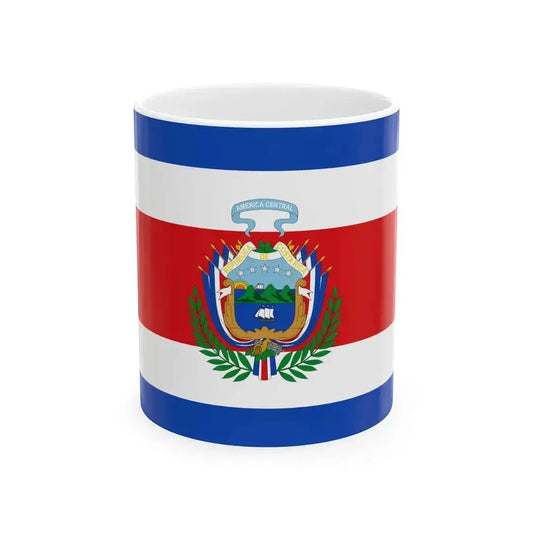 Flag of Costa Rica 1848-1906 (Costa Rica) White Coffee Mug 11oz - Go Mug Yourself