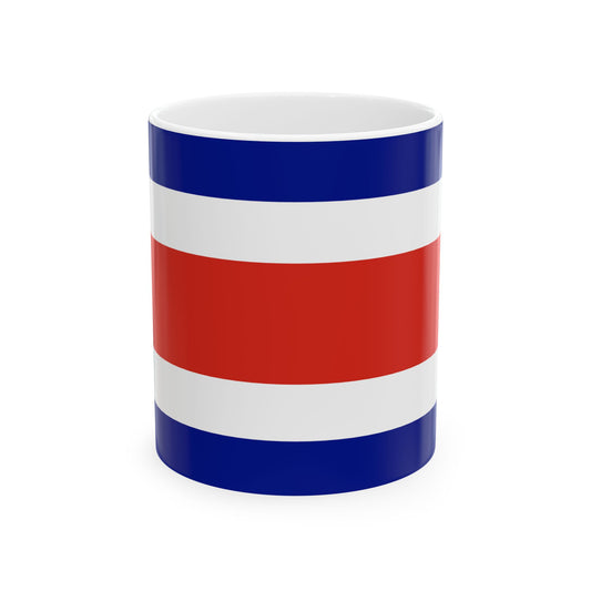 Flag of Costa Rica 3-2 (Costa Rica) White Coffee Mug-11oz-Go Mug Yourself