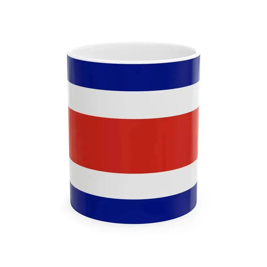 Flag of Costa Rica 3-2 (Costa Rica) White Coffee Mug 11oz - Go Mug Yourself