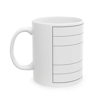 Flag of Costa Rica colouring page (Costa Rica) White Coffee Mug - Go Mug Yourself
