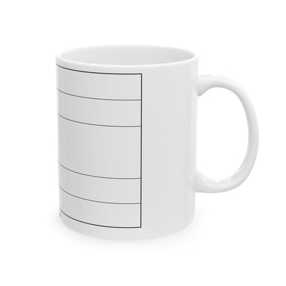 Flag of Costa Rica colouring page (Costa Rica) White Coffee Mug-Go Mug Yourself