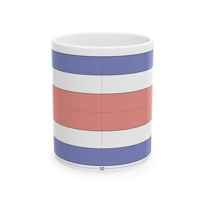 Flag of Costa Rica construction sheet (Costa Rica) White Coffee Mug-11oz-Go Mug Yourself