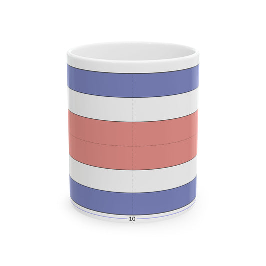Flag of Costa Rica construction sheet (Costa Rica) White Coffee Mug-11oz-Go Mug Yourself