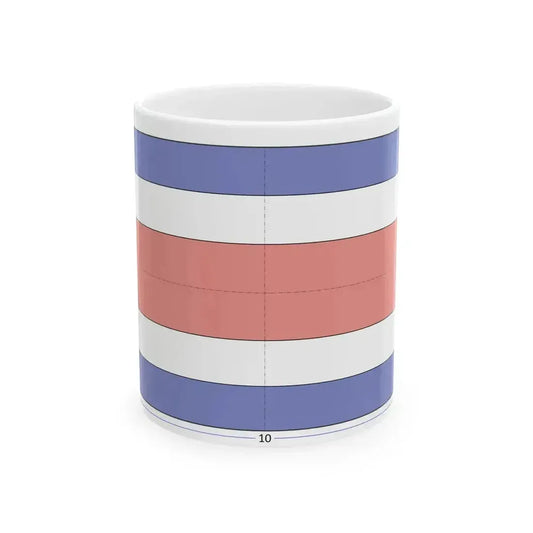 Flag of Costa Rica construction sheet (Costa Rica) White Coffee Mug 11oz - Go Mug Yourself