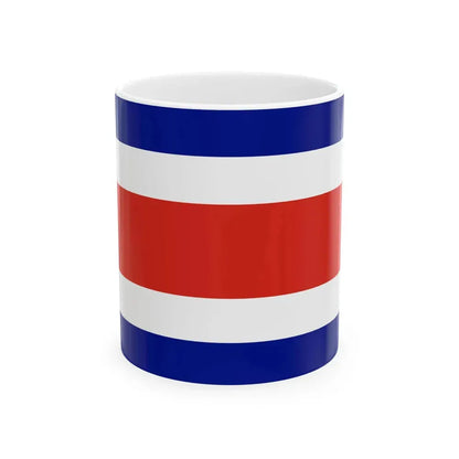 Flag of Costa Rica (Costa Rica) White Coffee Mug 11oz - Go Mug Yourself