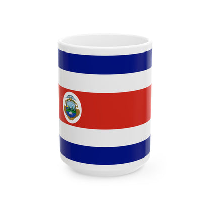 Flag of Costa Rica state 3-2 (Costa Rica) White Coffee Mug-15oz-Go Mug Yourself