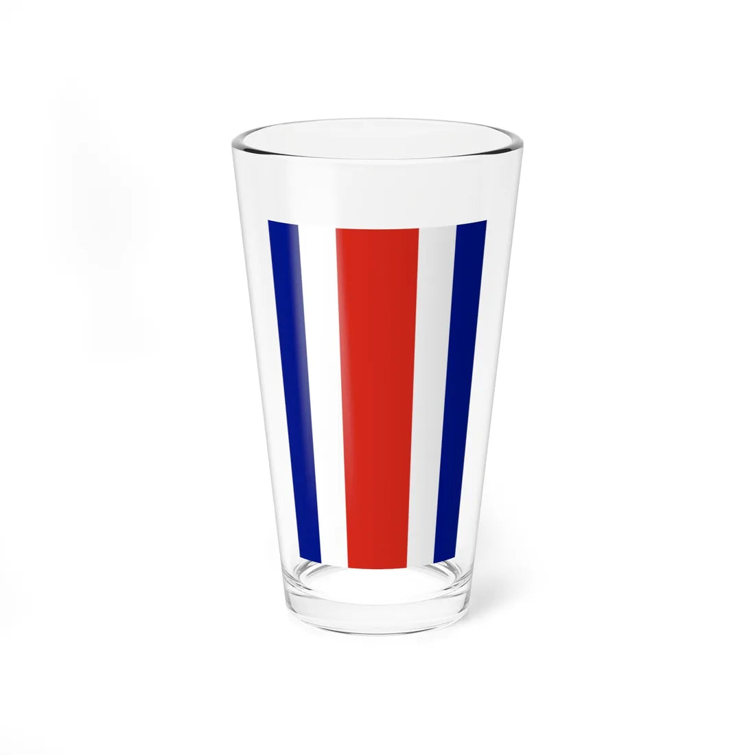 Flag of Costa Rica vertical (Costa Rica) Pint Glass 16oz 16oz - Go Mug Yourself
