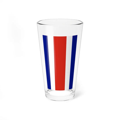Flag of Costa Rica vertical (Costa Rica) Pint Glass 16oz 16oz - Go Mug Yourself