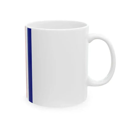Flag of Costa Rica vertical (Costa Rica) White Coffee Mug - Go Mug Yourself