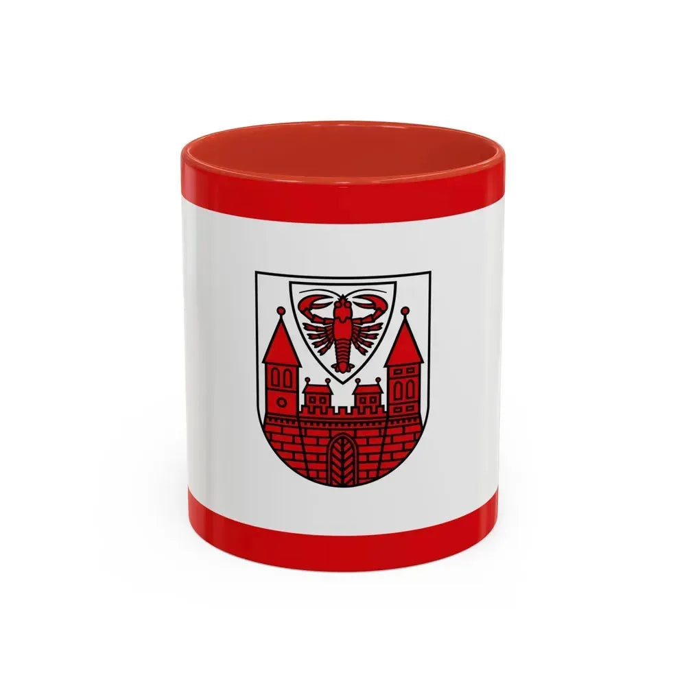 Flag of Cottbus Germany - Accent Coffee Mug 11oz Red - Go Mug Yourself