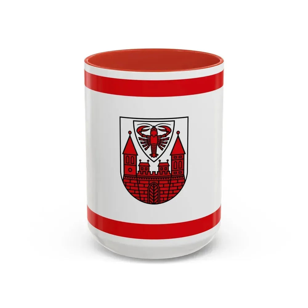 Flag of Cottbus Germany - Accent Coffee Mug 15oz Red - Go Mug Yourself