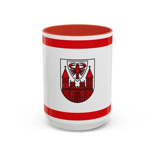 Flag of Cottbus Germany - Accent Coffee Mug 15oz Red - Go Mug Yourself