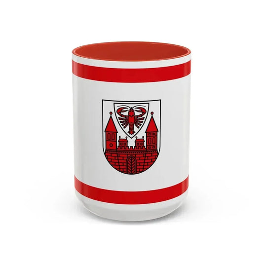 Flag of Cottbus Germany - Accent Coffee Mug 15oz Red - Go Mug Yourself
