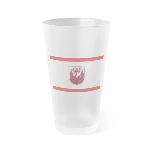 Flag of Cottbus Germany - Frosted Pint Glass 16oz 16oz Frosted - Go Mug Yourself