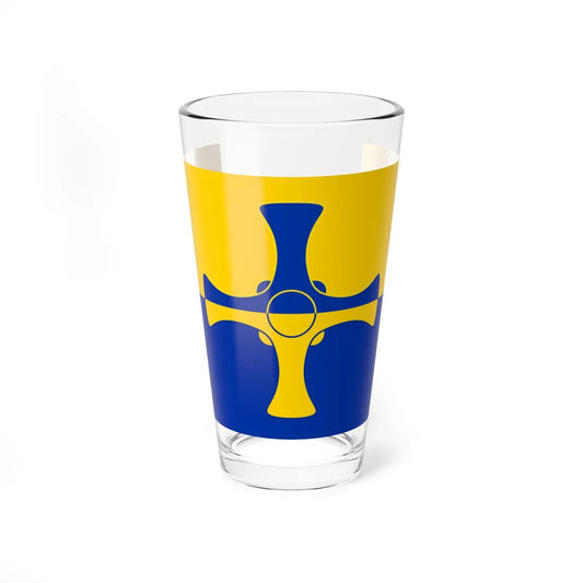 Flag of County Durham (England) Pint Glass 16oz 16oz - Go Mug Yourself