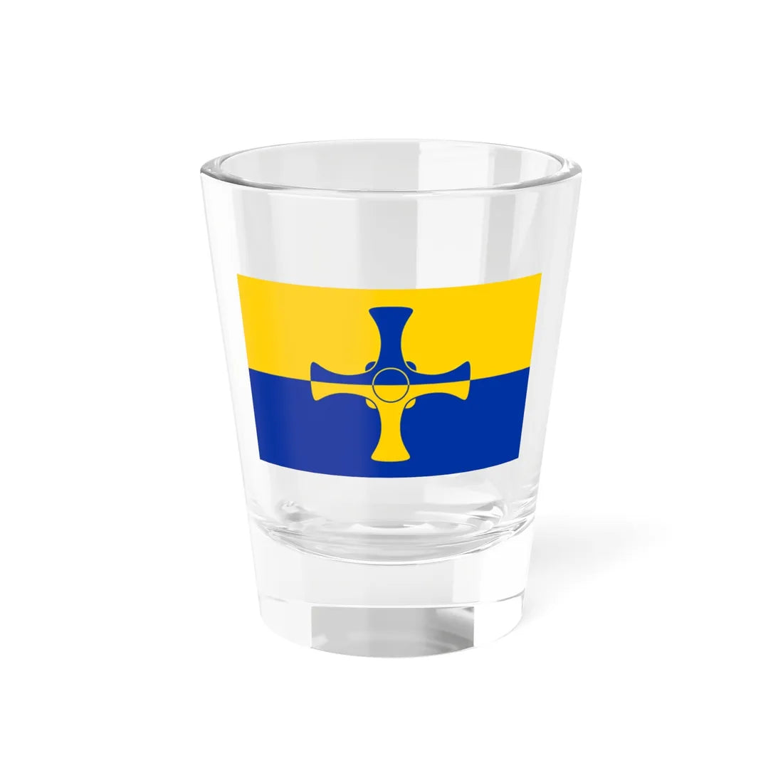 Flag of County Durham (England) Shot Glass 1.5oz 1.5oz - Go Mug Yourself