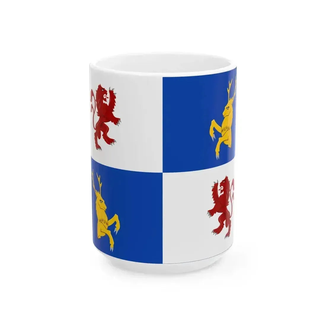 Flag of Courland Empire Total War (Latvia) White Coffee Mug 15oz - Go Mug Yourself