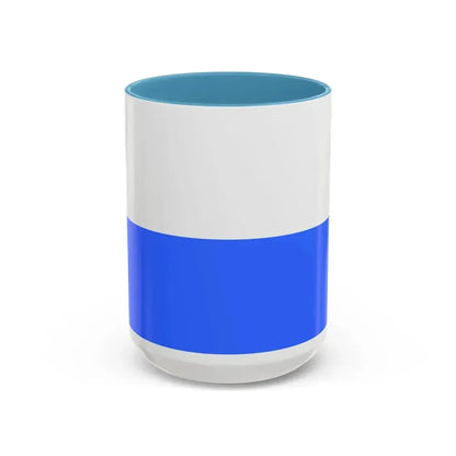 Flag of Cracow Poland - Accent Coffee Mug 15oz Light Blue - Go Mug Yourself