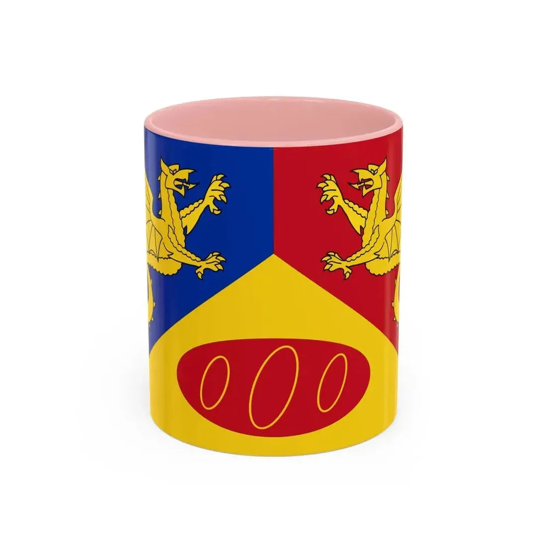 Flag of Craig y Dorth UK - Accent Coffee Mug 11oz Pink - Go Mug Yourself