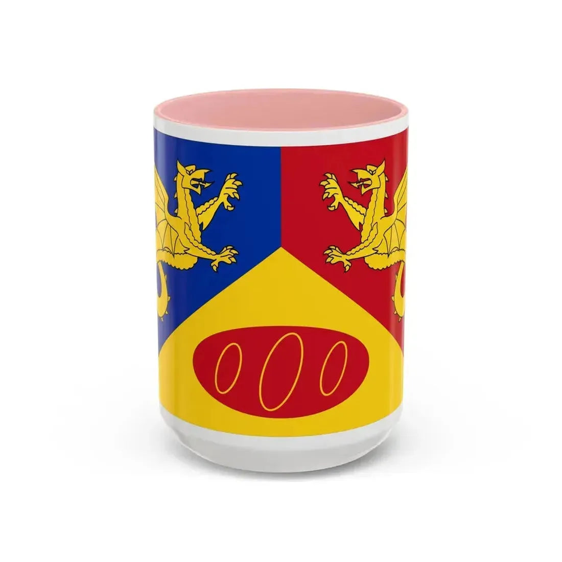 Flag of Craig y Dorth UK - Accent Coffee Mug 15oz Pink - Go Mug Yourself