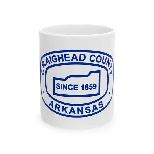 Flag of Craighead County Arkansas (United States) White Coffee Mug 11oz - Go Mug Yourself