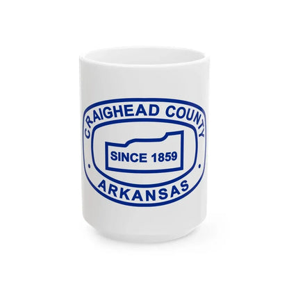 Flag of Craighead County Arkansas (United States) White Coffee Mug 15oz - Go Mug Yourself