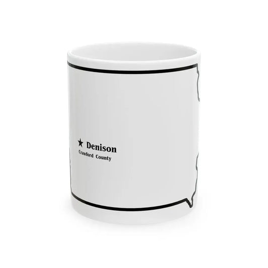 Flag of Crawford County Iowa Sesquicentennial (United States) White Coffee Mug 11oz - Go Mug Yourself