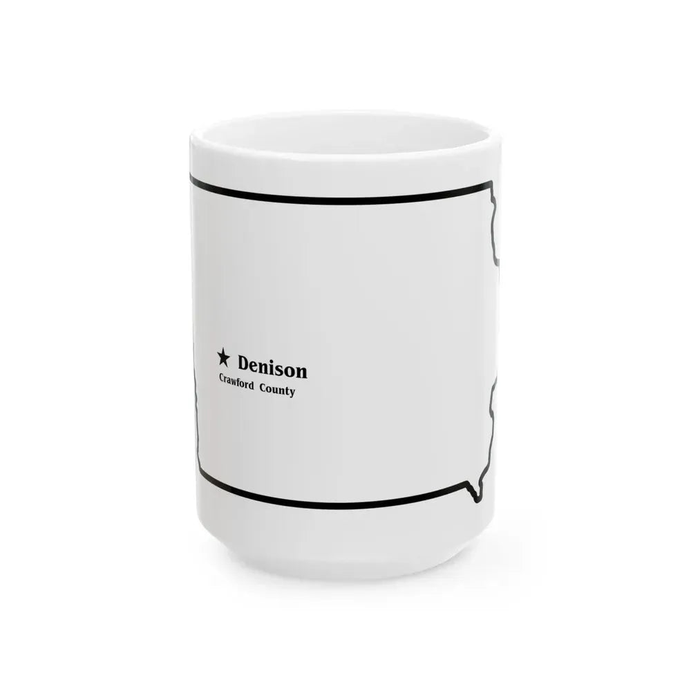 Flag of Crawford County Iowa Sesquicentennial (United States) White Coffee Mug 15oz - Go Mug Yourself