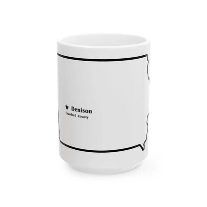 Flag of Crawford County Iowa Sesquicentennial (United States) White Coffee Mug 15oz - Go Mug Yourself