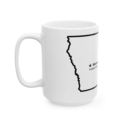 Flag of Crawford County Iowa Sesquicentennial (United States) White Coffee Mug - Go Mug Yourself