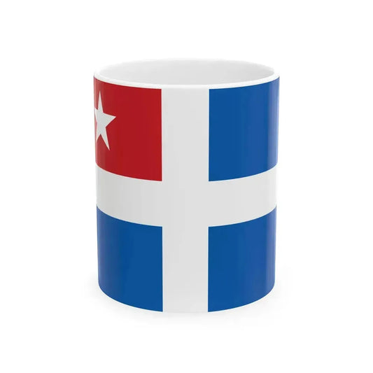 Flag of Cretan State (Greece) White Coffee Mug 11oz - Go Mug Yourself