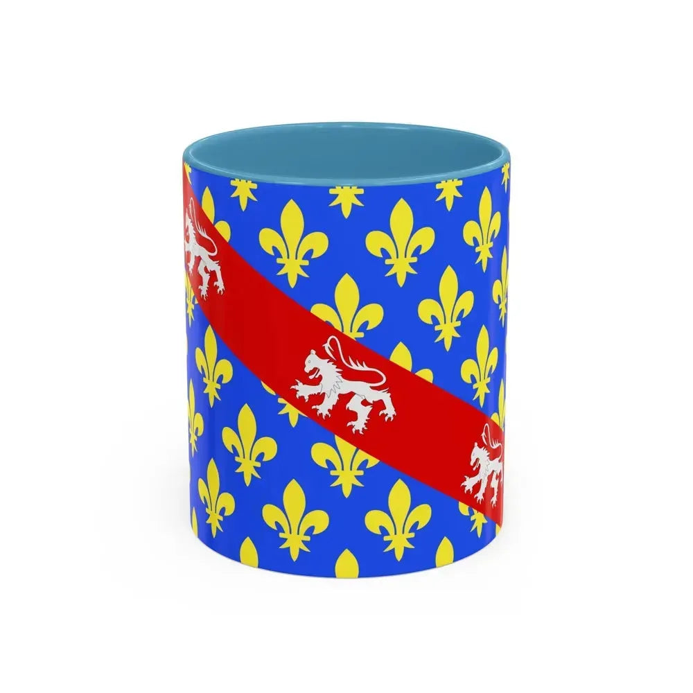 Flag of Creuse France - Accent Coffee Mug 11oz Light Blue - Go Mug Yourself