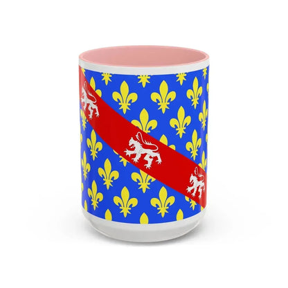 Flag of Creuse France - Accent Coffee Mug 15oz Pink - Go Mug Yourself