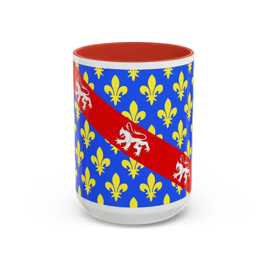 Flag of Creuse France - Accent Coffee Mug 15oz Red - Go Mug Yourself