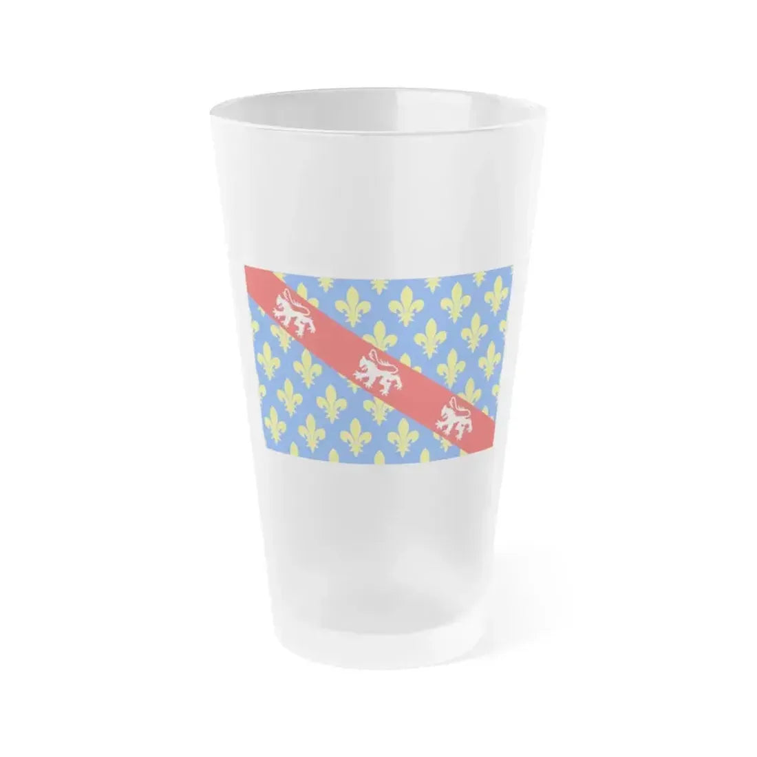 Flag of Creuse France - Frosted Pint Glass 16oz 16oz Frosted - Go Mug Yourself